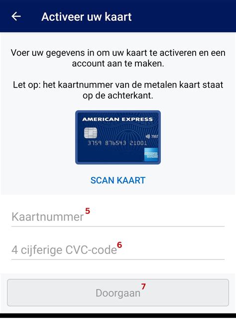 amex kaart invoeren.